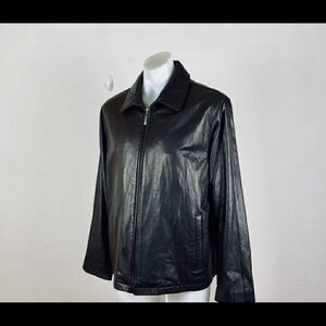 Black Brandini lamb leather men’s jacket vintage